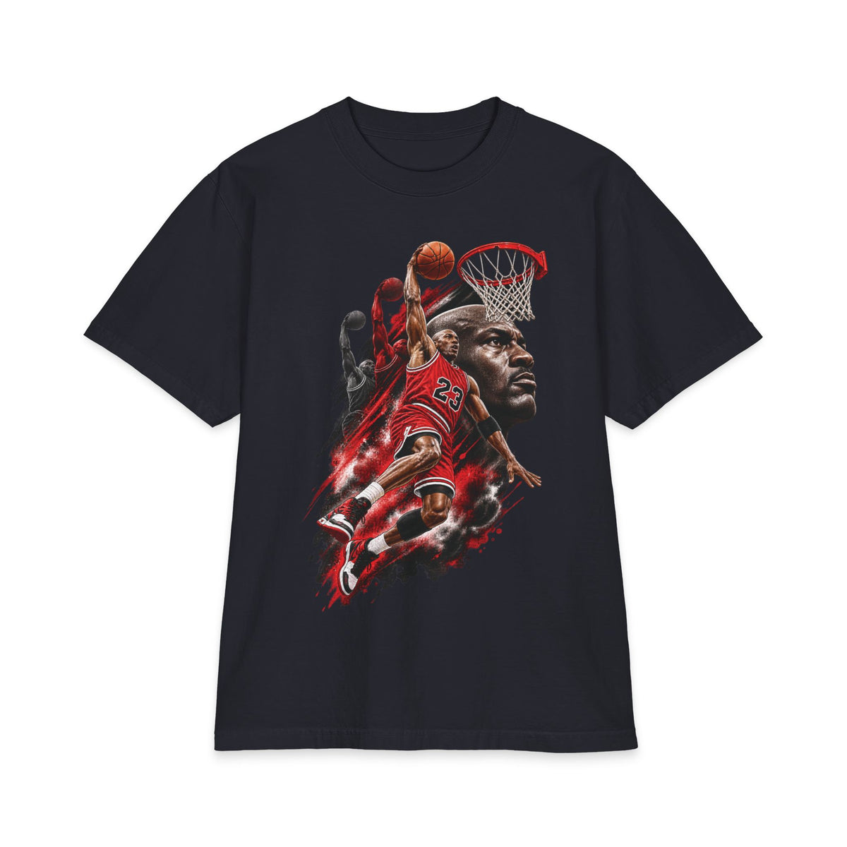 Basketball Icon portrait T-Shirt | Slam Dunk collage, jersey number 23