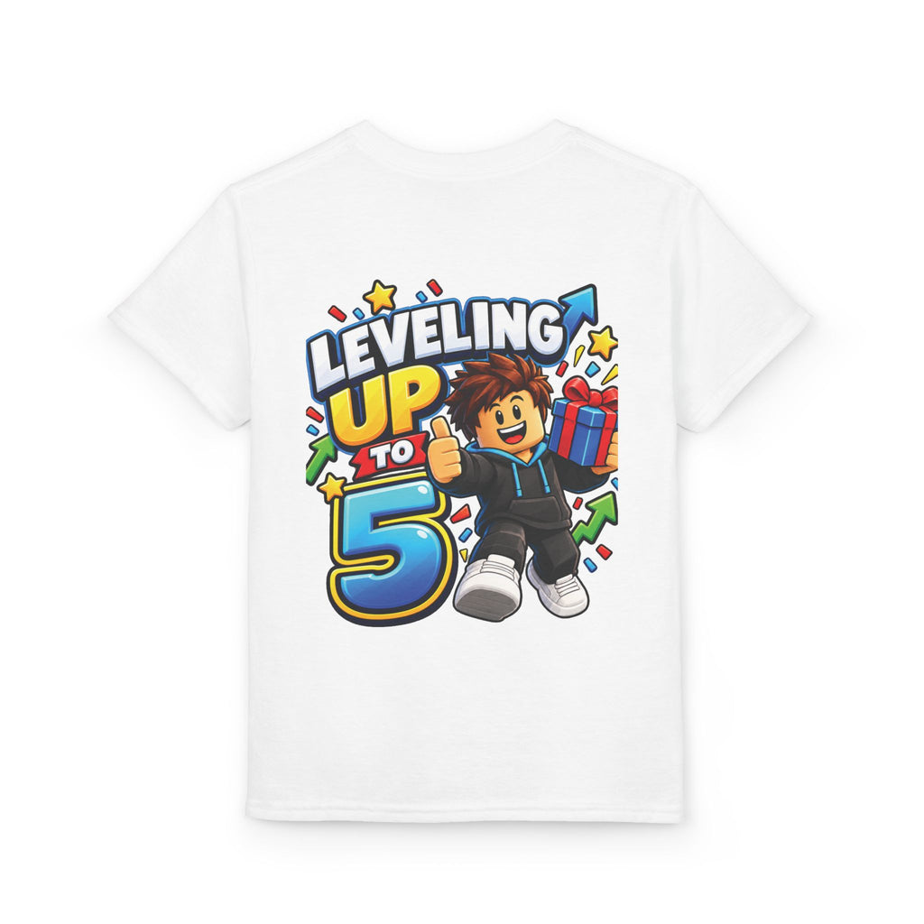 Roblox Birthday “Leveling Up to 5” Youth T-Shirt