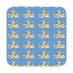 Custom Sleeping Moon Pattern Hooded Baby Towel | Blue Night Sky