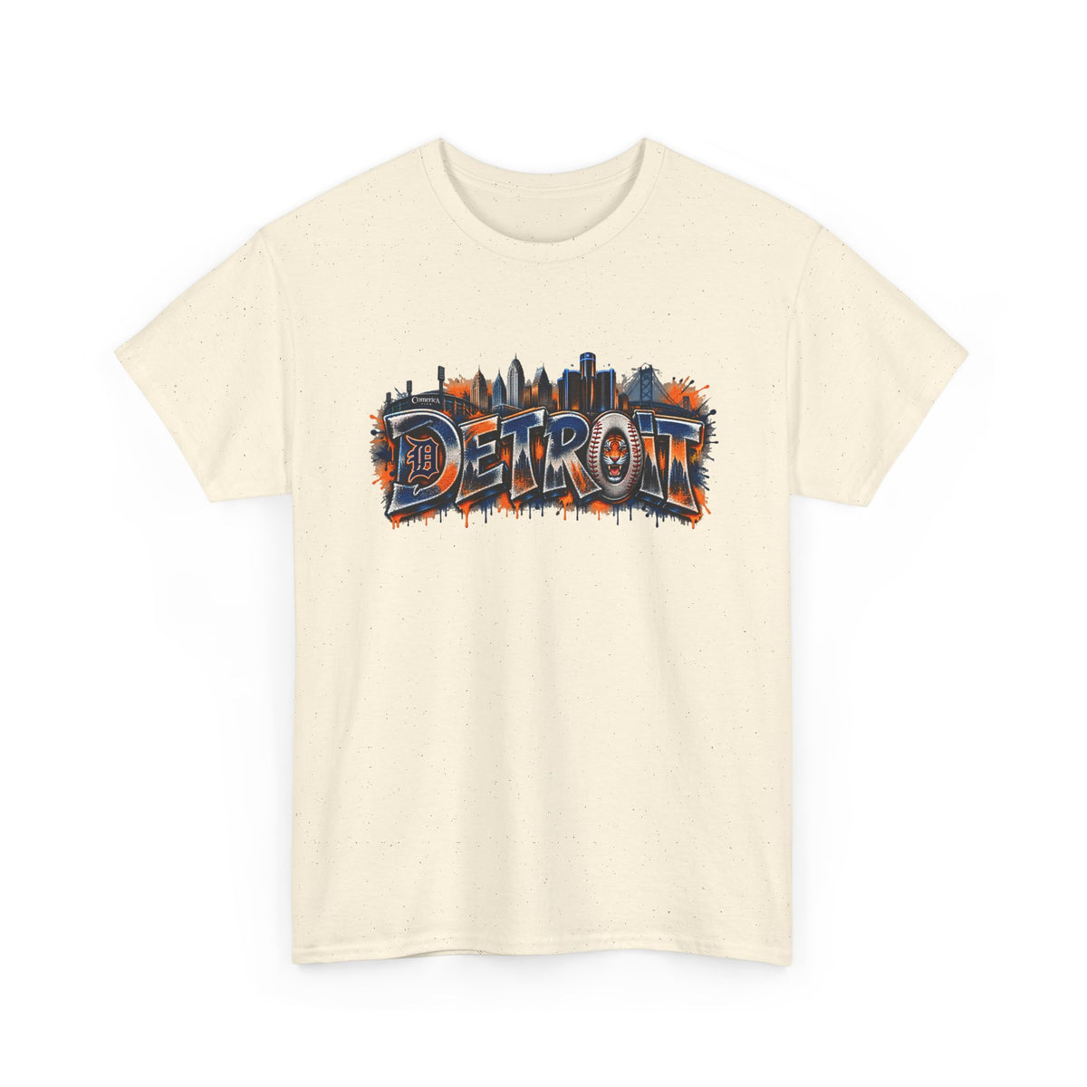 Detroit skyline graffiti T-Shirt | city skyline tee, urban street art