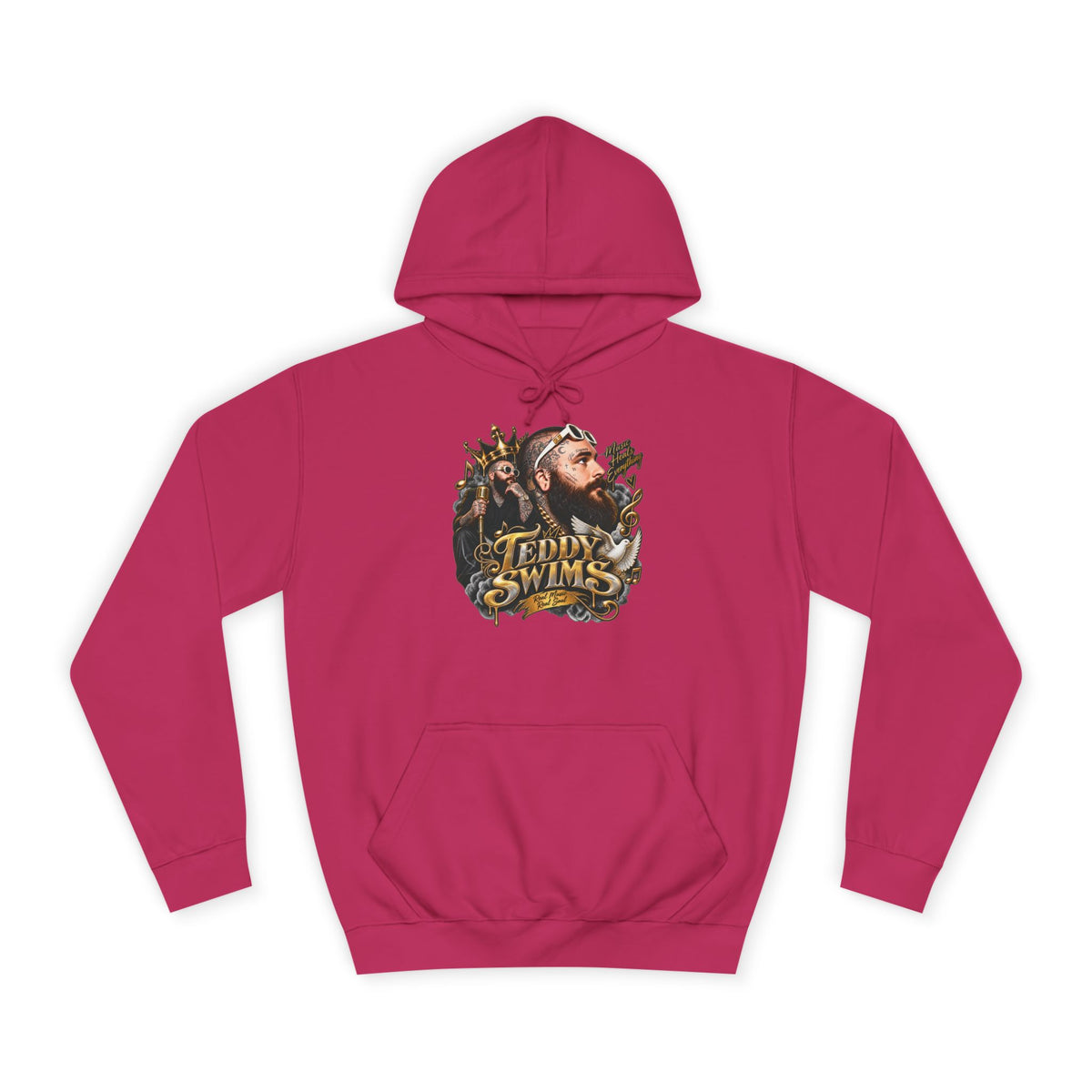 Teddy Swims Portrait Hoodie | Retro Floral Music Artist Logo