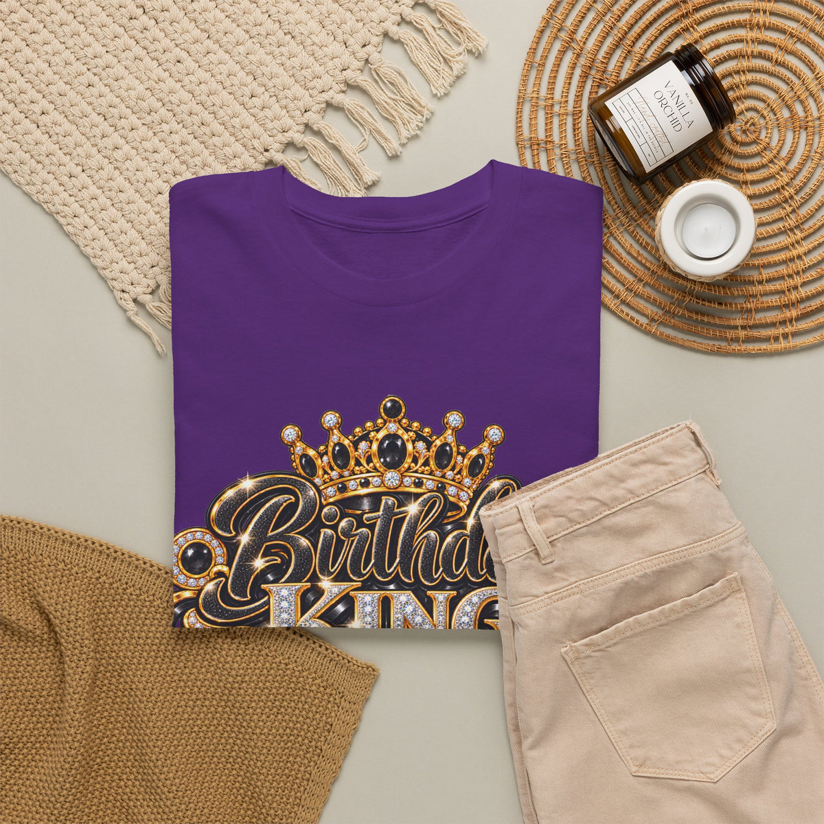 Birthday King Crown Graphic T-Shirt
