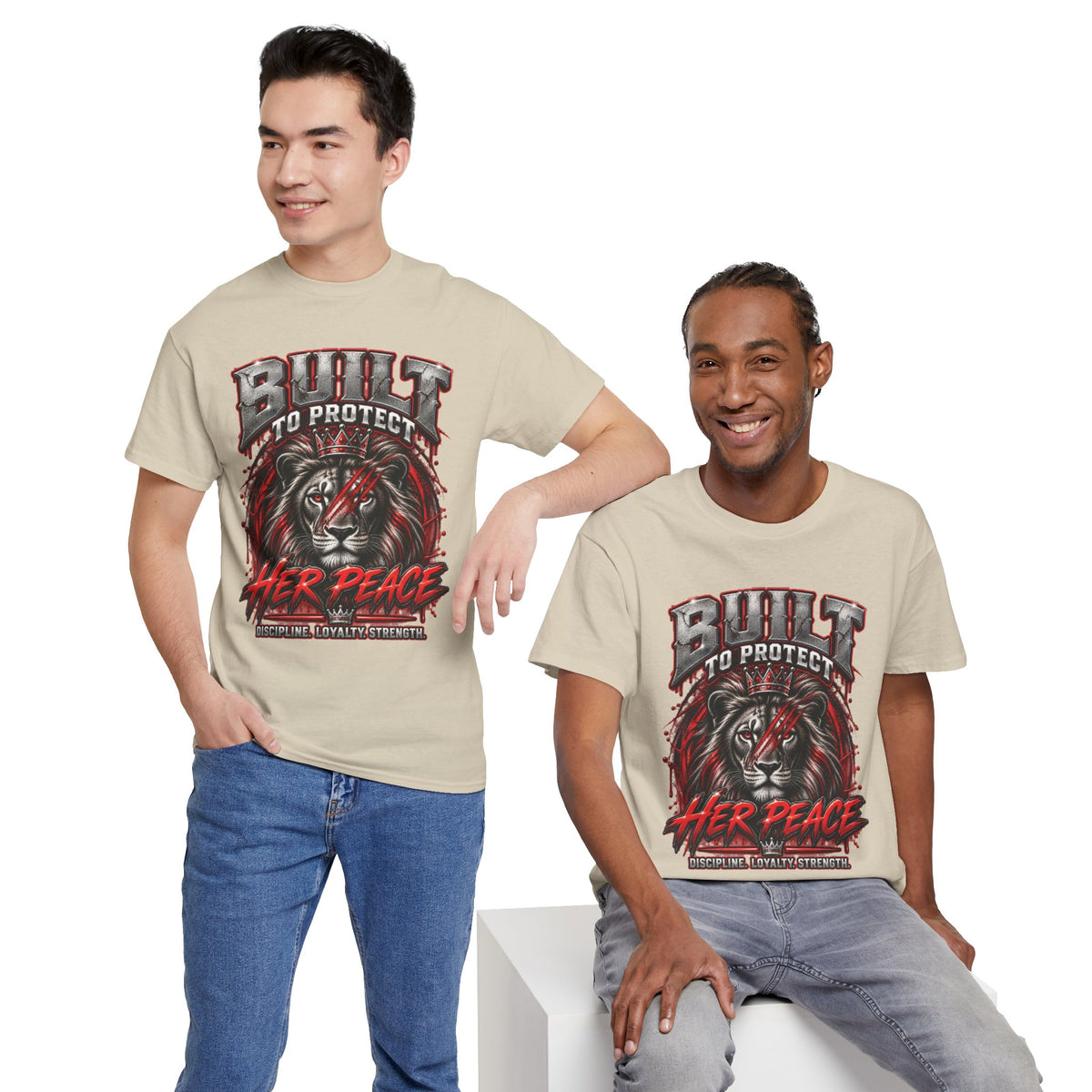 Built to Protect Her Peace Couples Graphic T-Shirt