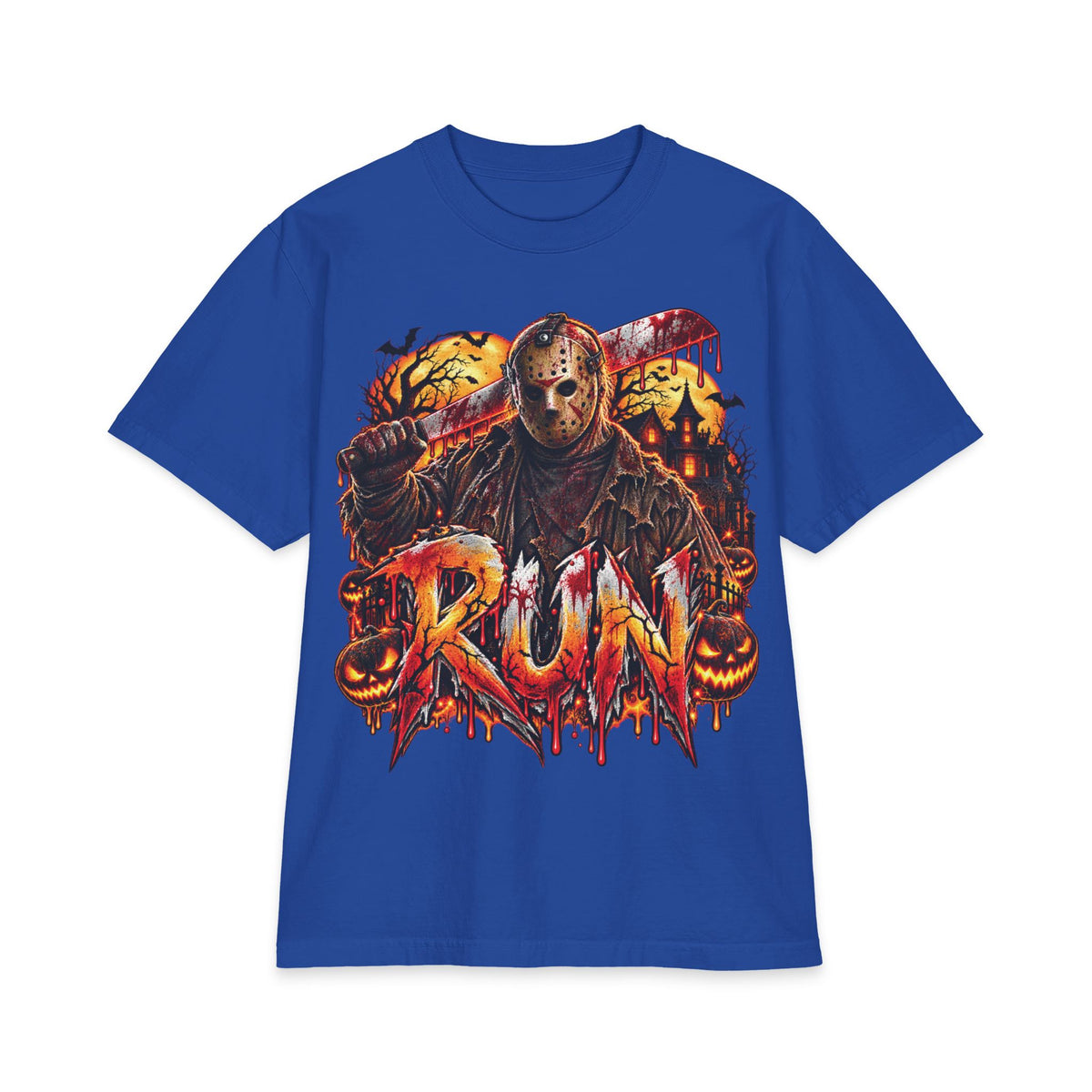 Jason Voorhees horror graphic T-Shirt | RUN bloody slasher design