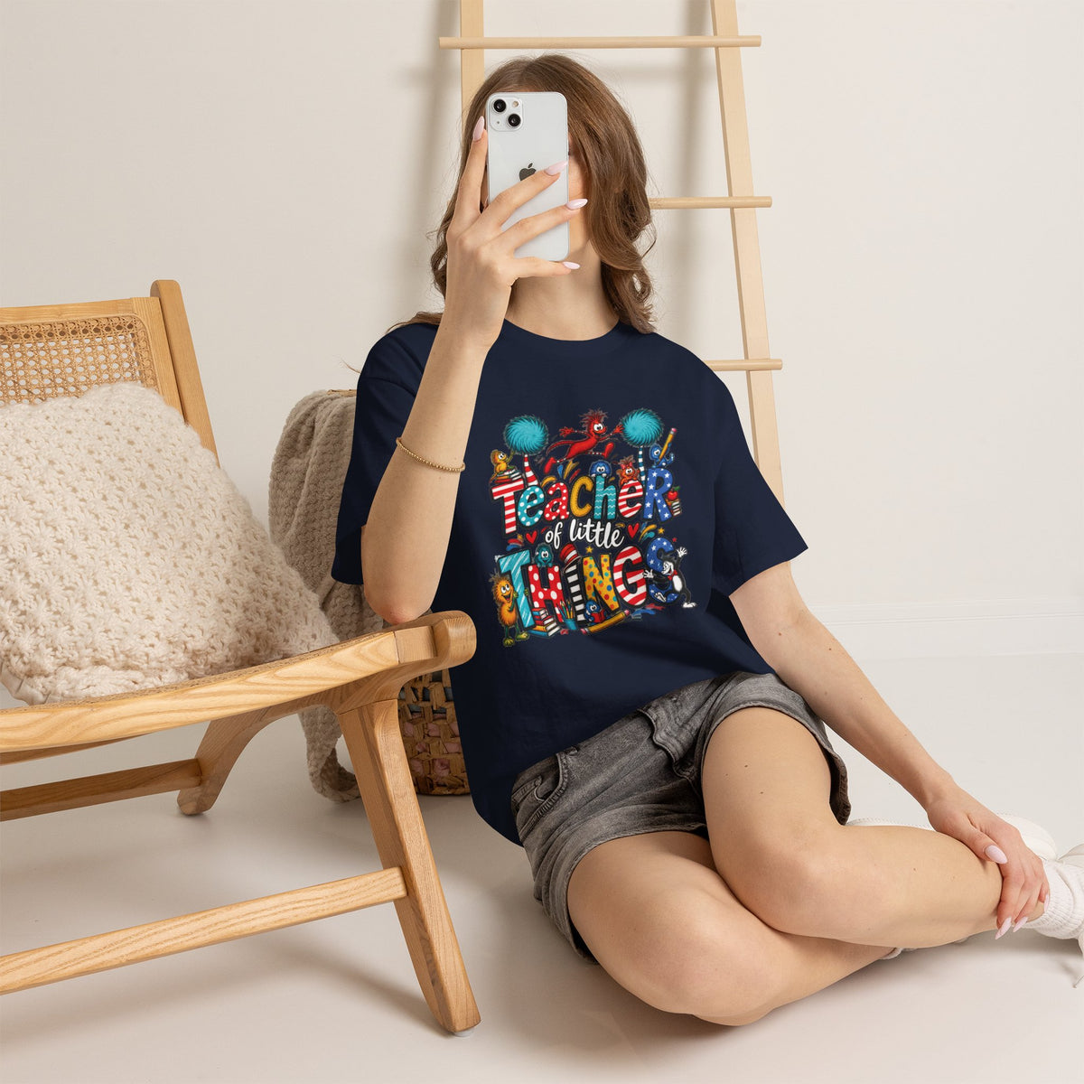 Teacher of Little Things T-Shirt | Colorful Dr. Seuss Style Kids Classroom Tee