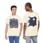 Detroit Basketball Lion Graphic Tee | Motor City D Old English Logo
