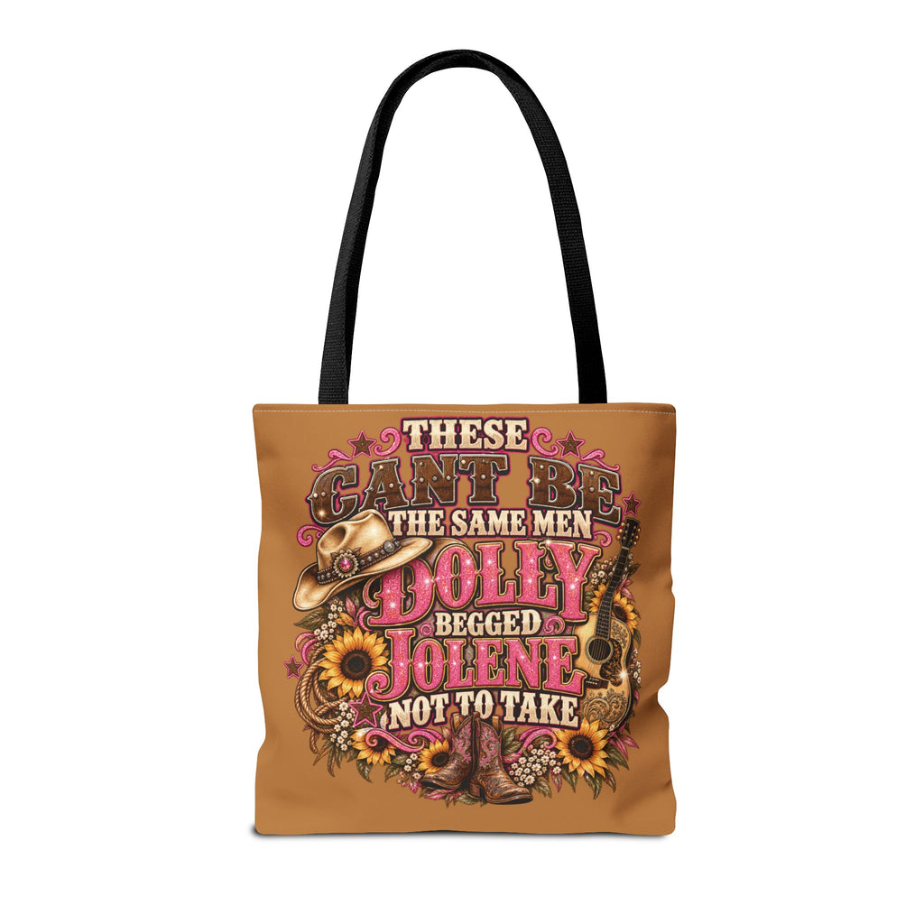 Dolly Parton portrait tote bag | 'I Will Always Love You' music lyric design