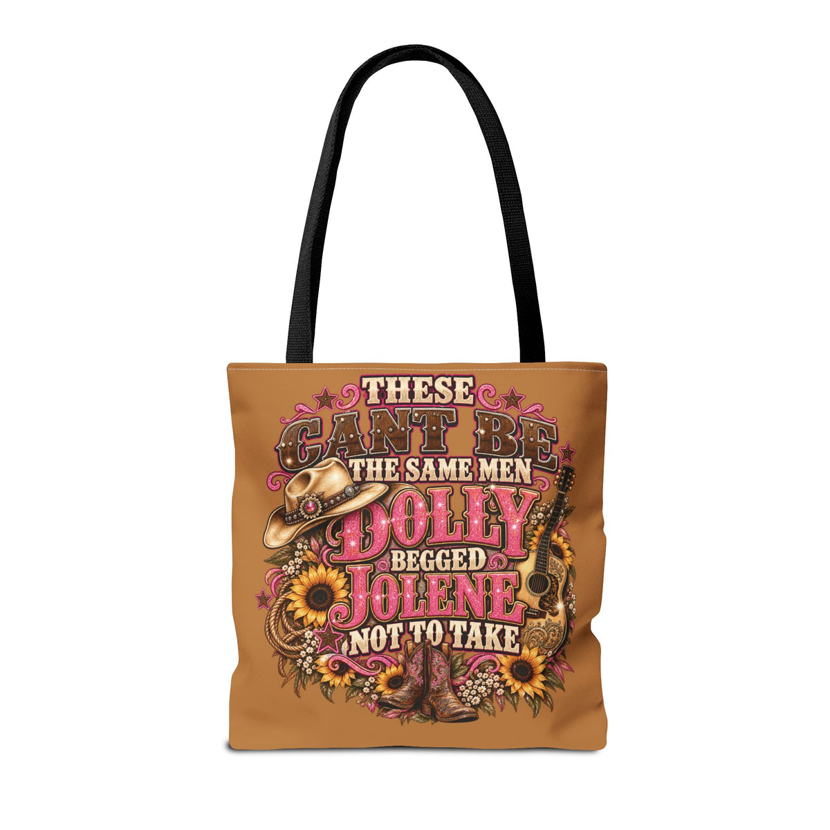 Dolly Parton portrait tote bag | 'I Will Always Love You' music lyric design