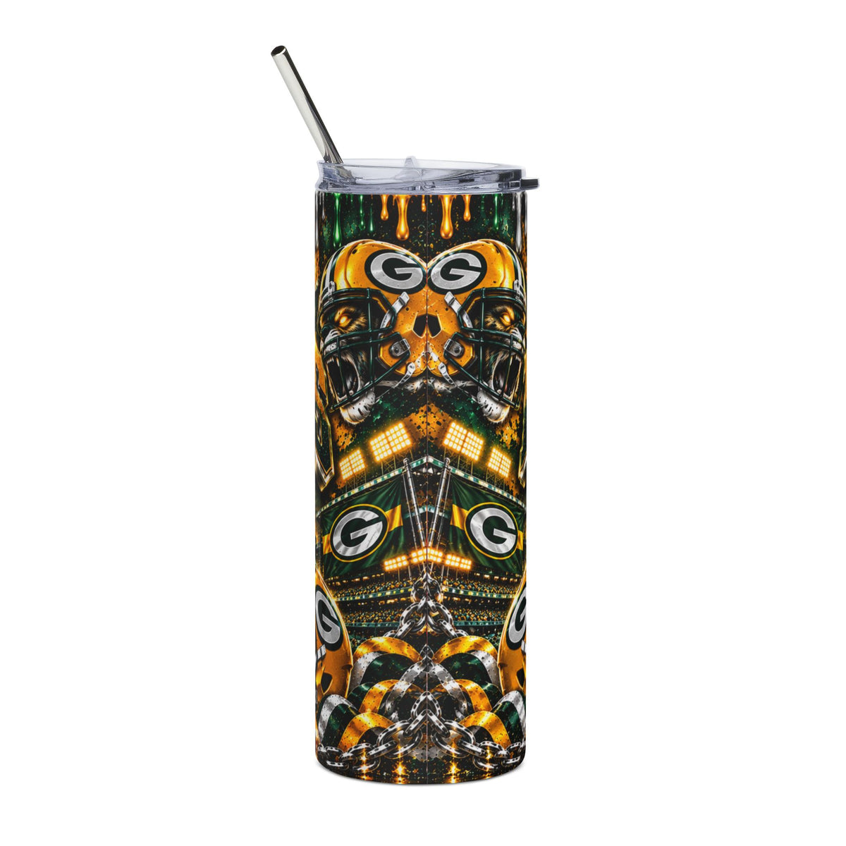 Green Bay Packers Logo Tumbler | 20oz Stainless Steel Travel Cup