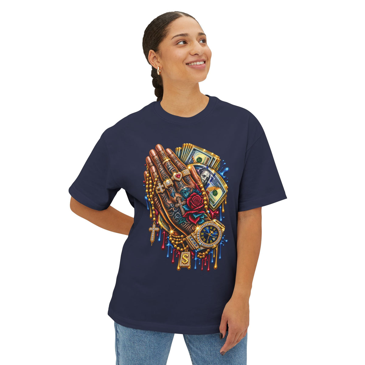 Praying Hands with Money Shirt | Graphic Tee