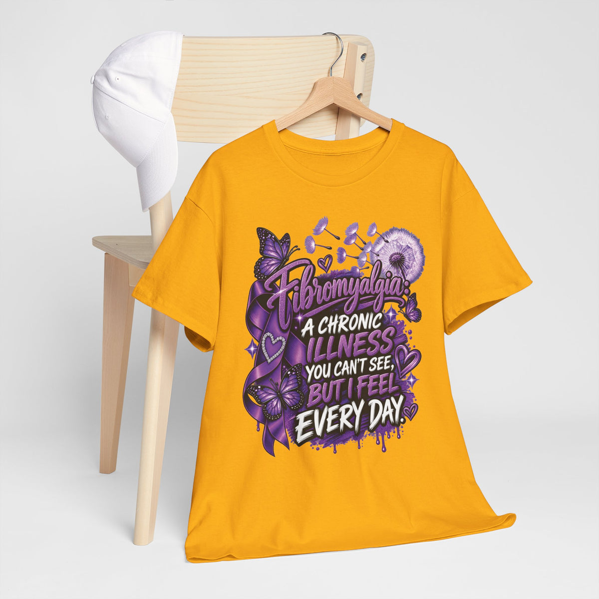Fibromyalgia Awareness ribbon shirt | T-Shirt, Chronic Illness Support, Purple Awareness