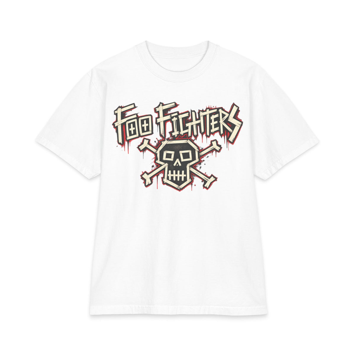 Foo Fighters Skull Logo T-Shirt | Rock Band Graphic Tee