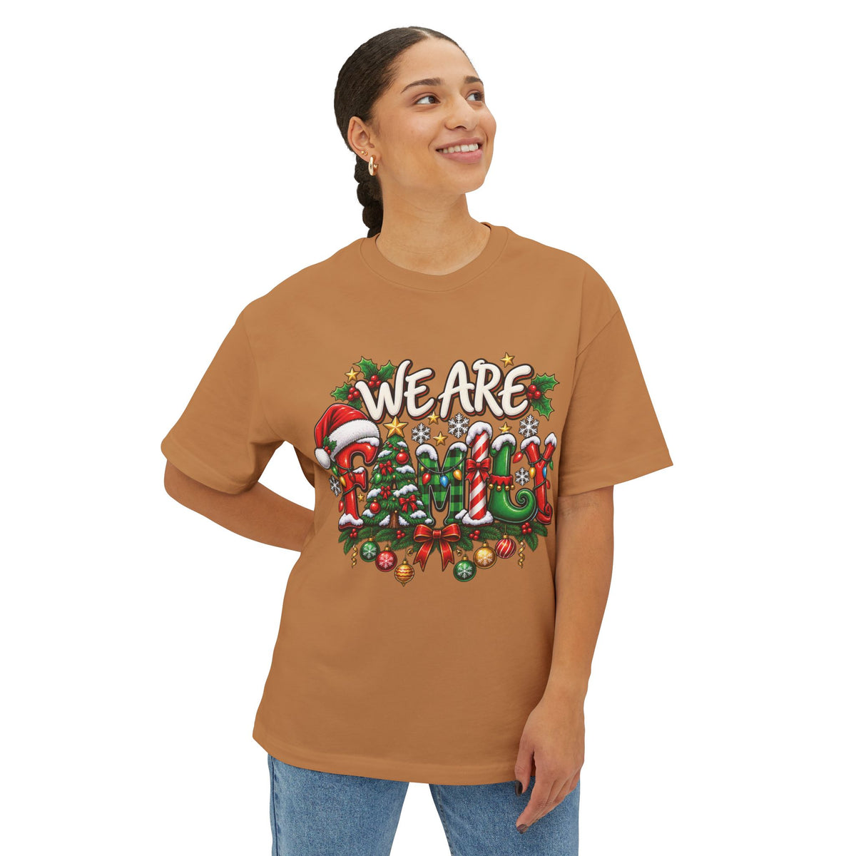 We Are Family Christmas T-Shirt | Holiday Family Shirt, Santa Holly Ornaments