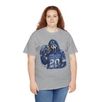 Scream Mask Football Player T-Shirt | Grunge Jersey Number 20