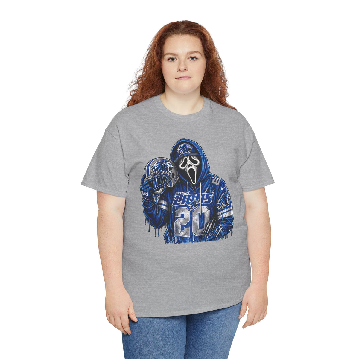 Scream Mask Football Player T-Shirt | Grunge Jersey Number 20