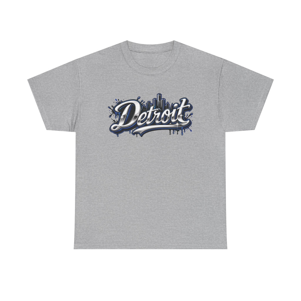 Detroit Script Tee | 313 Drip Skyline T-Shirt
