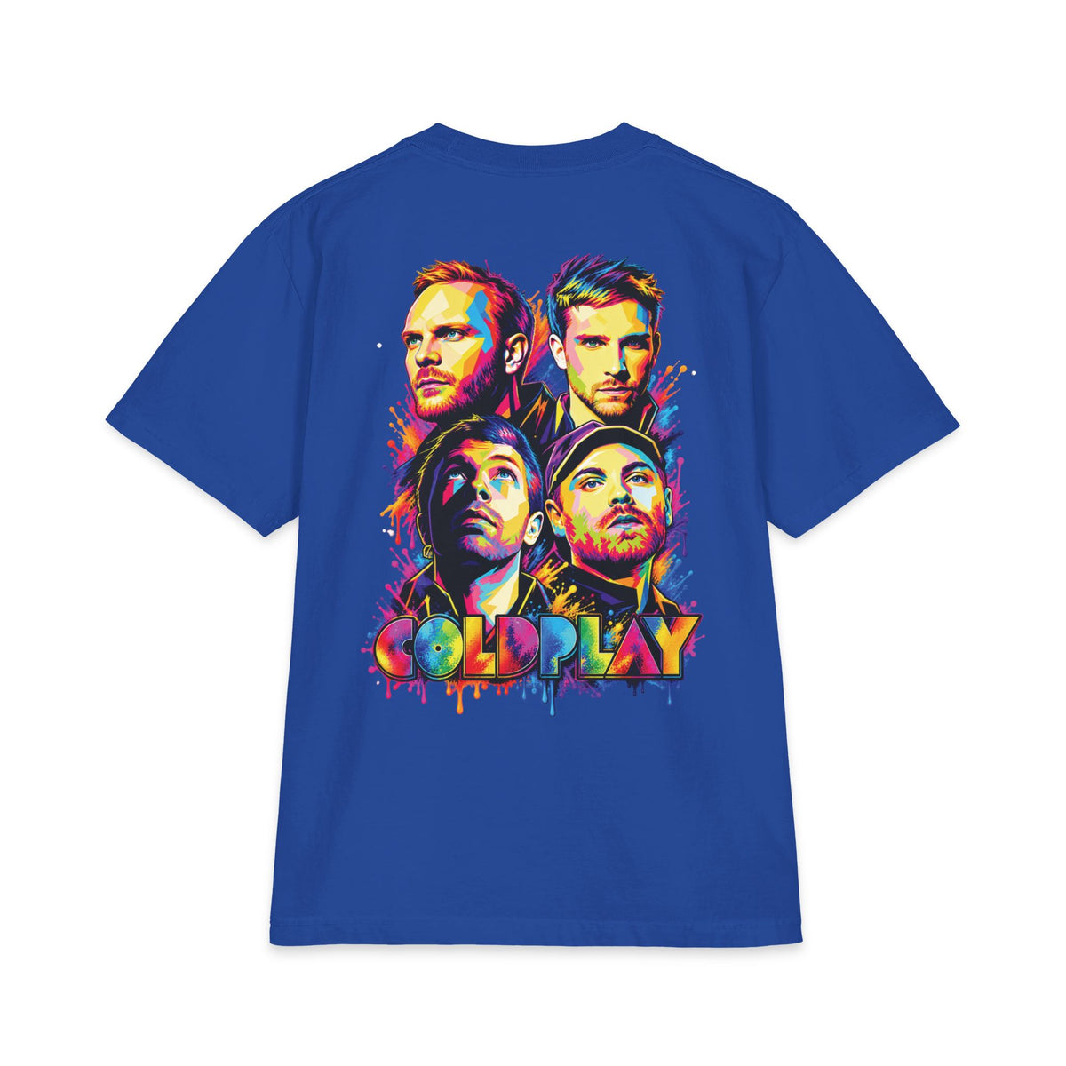 Coldplay band portrait T-Shirt | Colorful watercolor logo tee