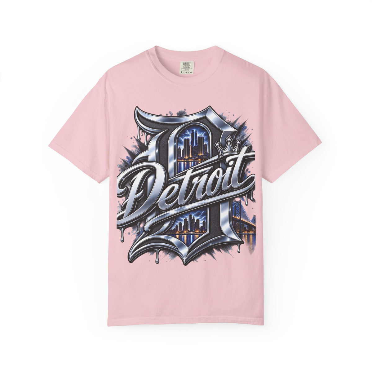 Detroit Script Skyline T-shirt | Cityscape Lettering Tee