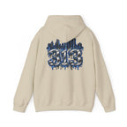 Detroit 313 Drip Skyline Hoodie | Graffiti Letter B Chest Design
