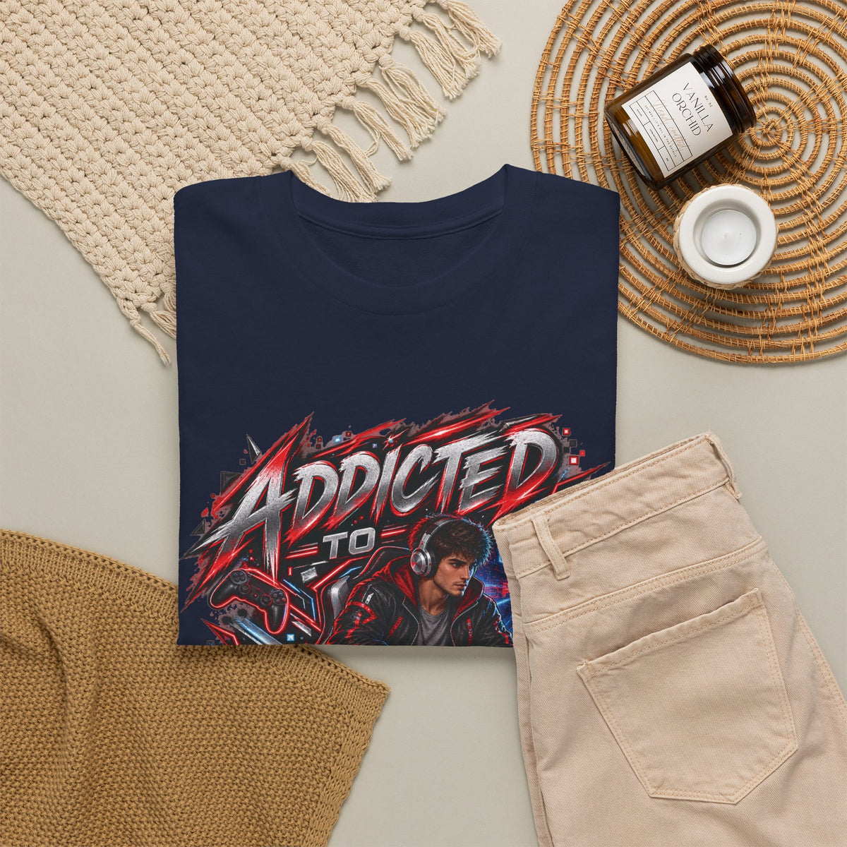 Addicted to Gaming Graphic T-Shirt