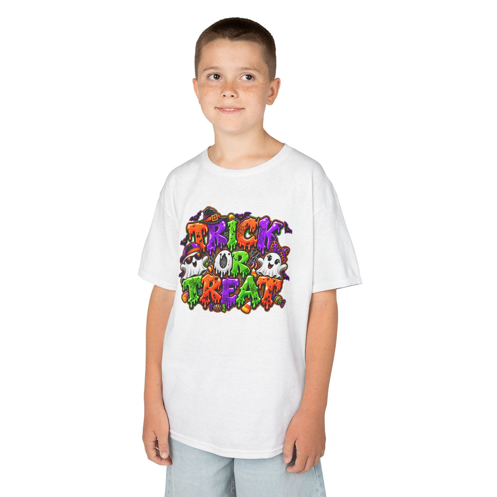 Boy and Girl Trick or Treat Halloween Graphic Tee | Kids