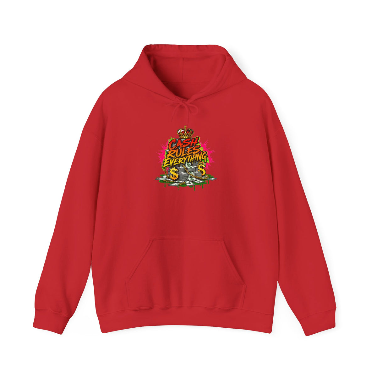 Cash Rules Everything Around Me Hoodie | Graffiti Money Crown Streetwear