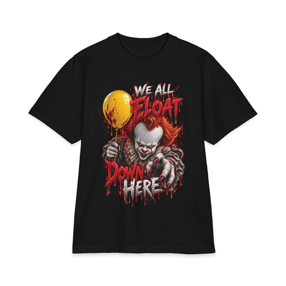 We All Float Pennywise clown horror T-Shirt | Halloween scary clown tee