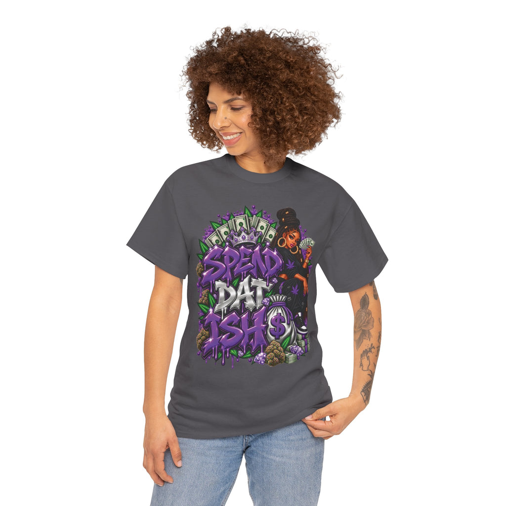 Spend Dat sh*t Tee | Graffiti Money Design, Purple Streetwear