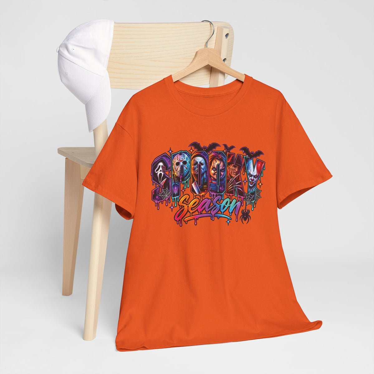 Horror Mask Graffiti Tee | Spooky Season Halloween Slasher Skull Vampire Werewolf