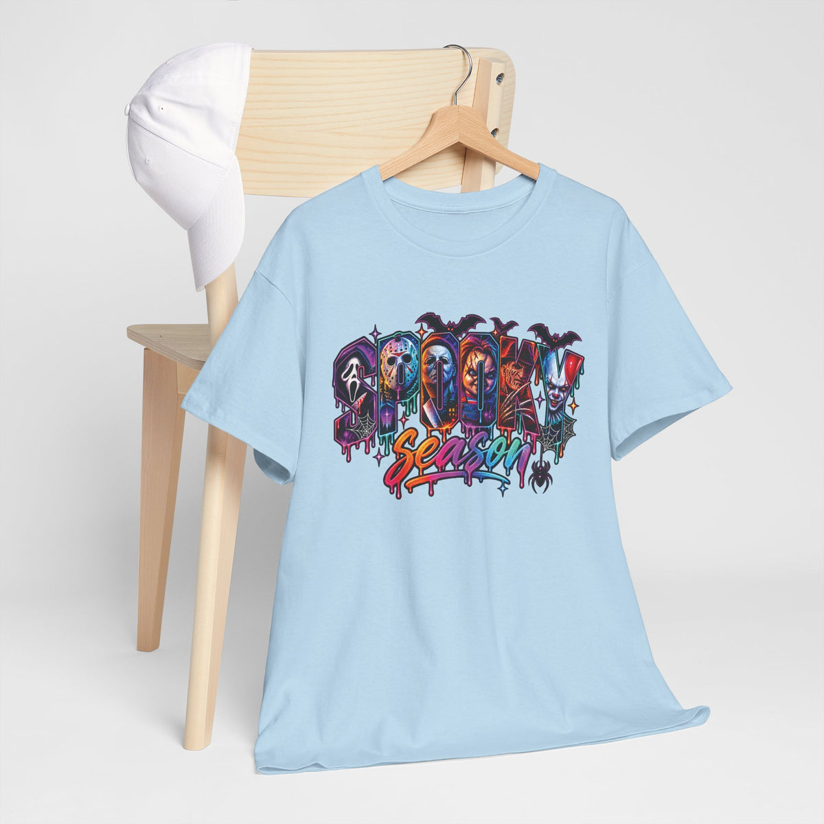 Horror Mask Graffiti Tee | Spooky Season Halloween Slasher Skull Vampire Werewolf
