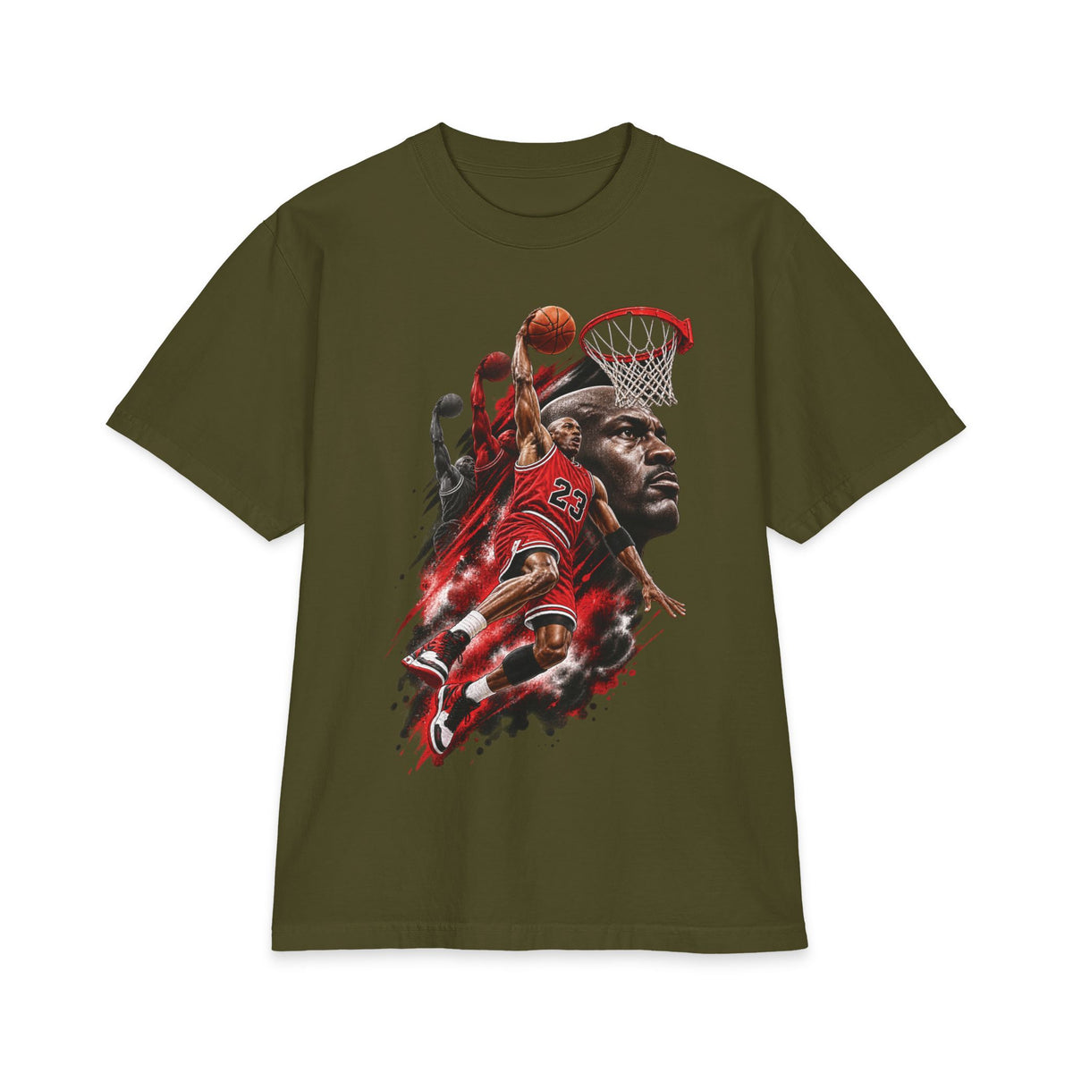 Basketball Icon portrait T-Shirt | Slam Dunk collage, jersey number 23