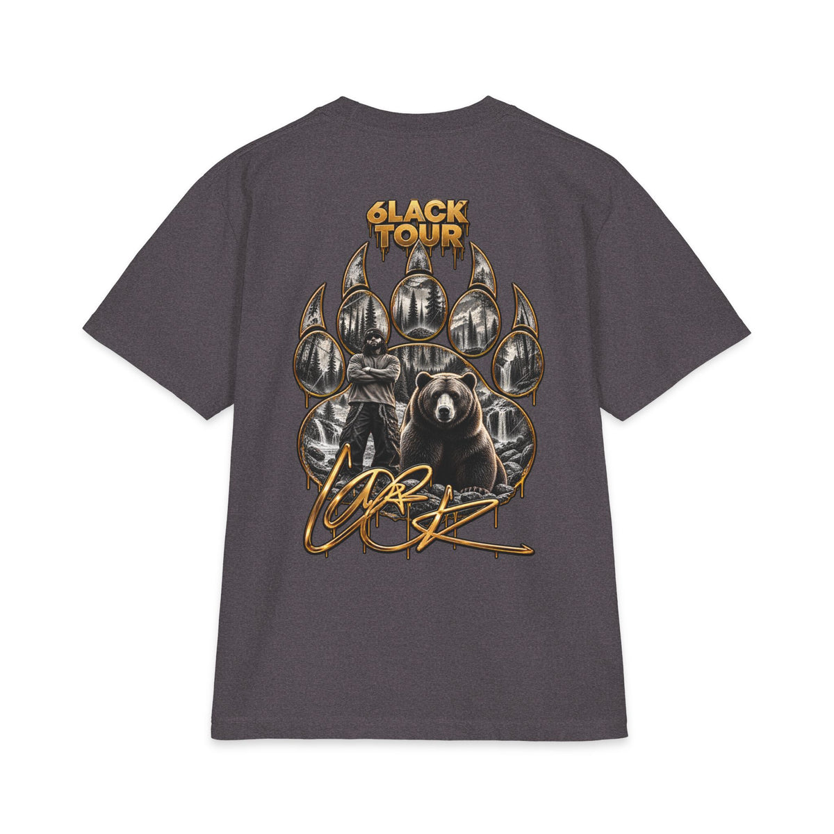 10 Years of 6lack Tour T-Shirt | 6lack Tour Bear Paw Graphic