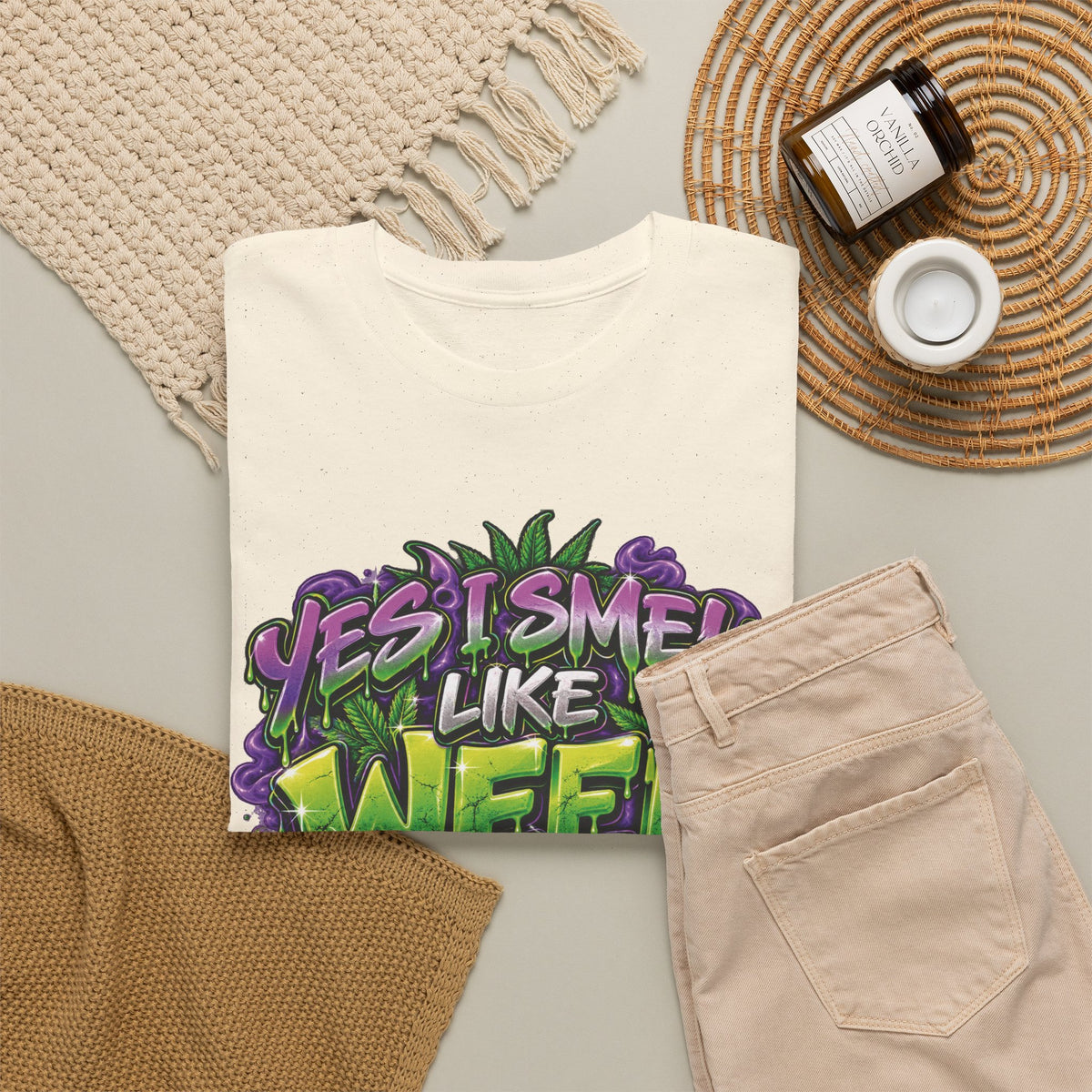 You Smell Like Weed T-Shirt | Cannabis Graphic Tee, Funny Stoner Slogan