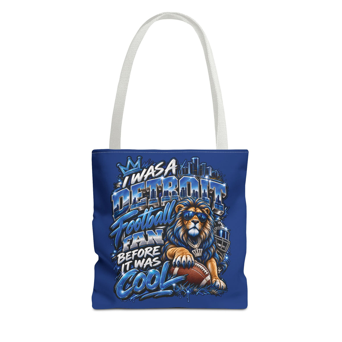 Detroit Football Fan Lion Tote Bag | Vintage City Pride