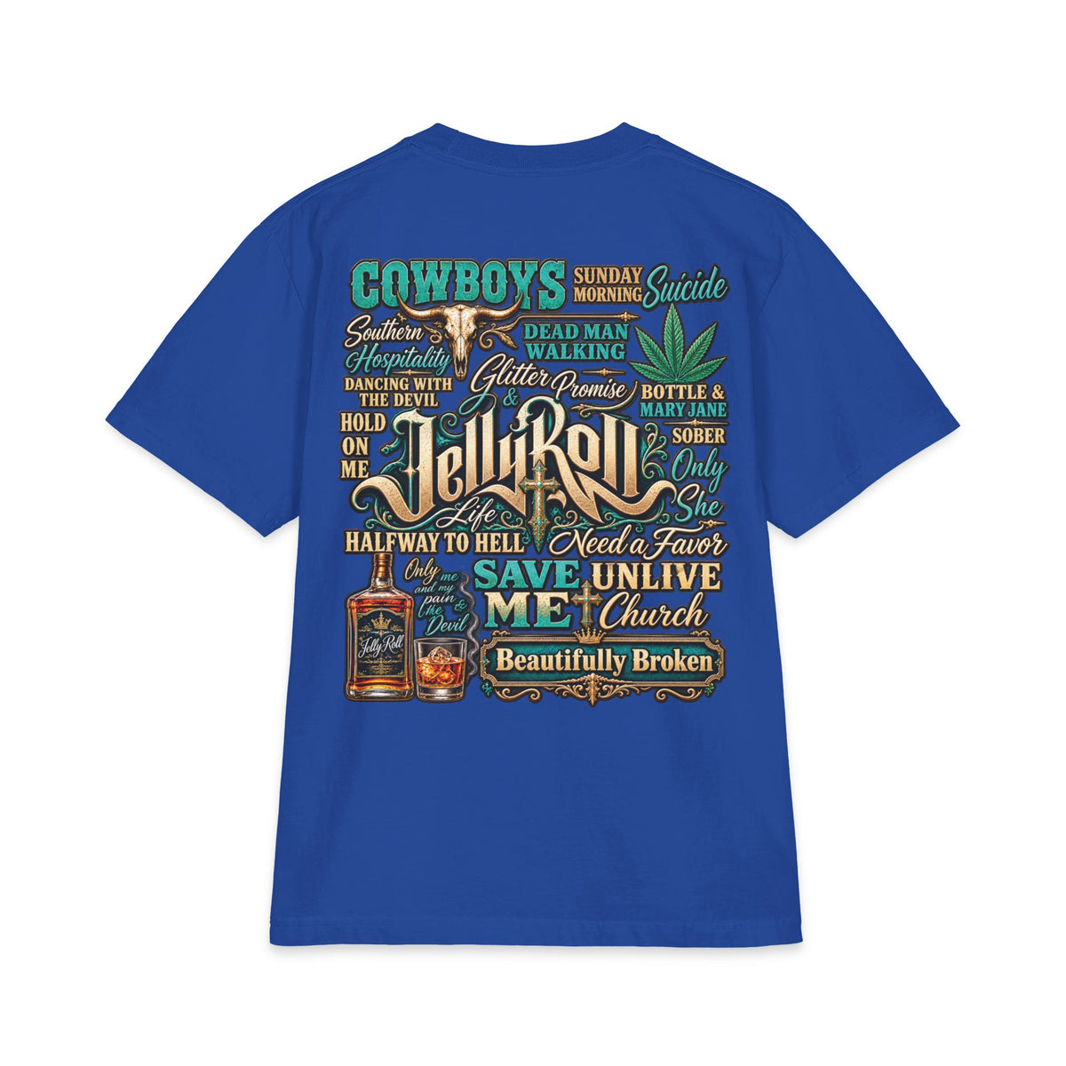 Roll Jelly band portrait T-Shirt | rock country tour tee