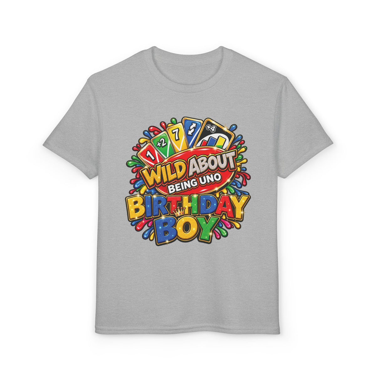 Wild About Being UNO Birthday Boy T-Shirt | Personalized Backprint