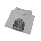 Detroit skyline determined slogan Hoodie | Motor City vintage style