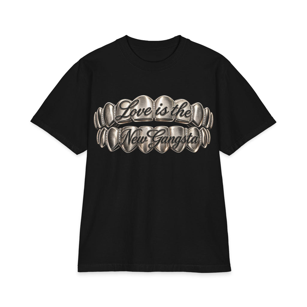 6lack Love Is the New Gangsta T-Shirt | Metallic Grillz Script, Back Number 6 Design