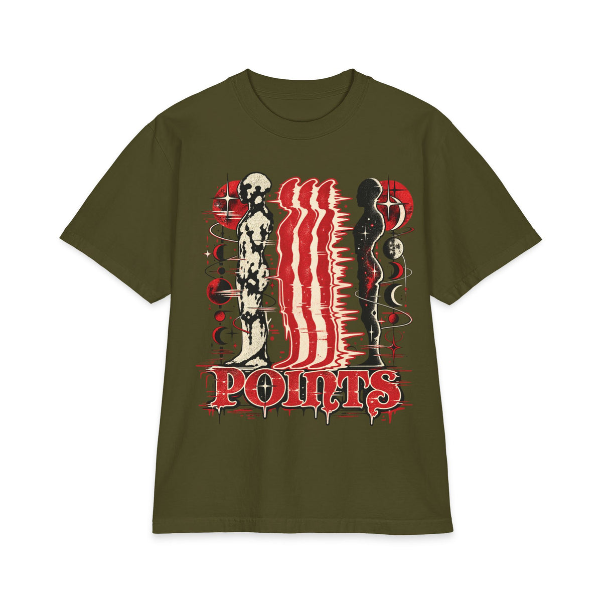 Three Points Tour Graphic Short Sleeve | Band Tee, Red Black Vintage