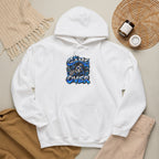 Game Over Skull hoodie | Gaming Graphic Sweatshirt, Blue Grunge Design