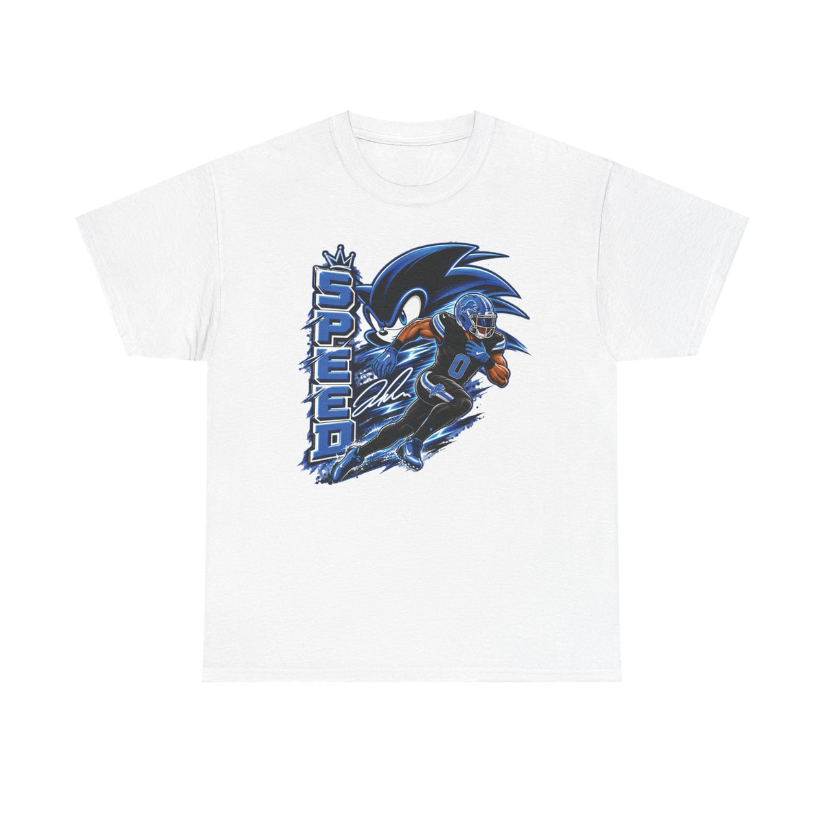 Speed Demon Sonic character Tee | Retro Gaming graphic shirt