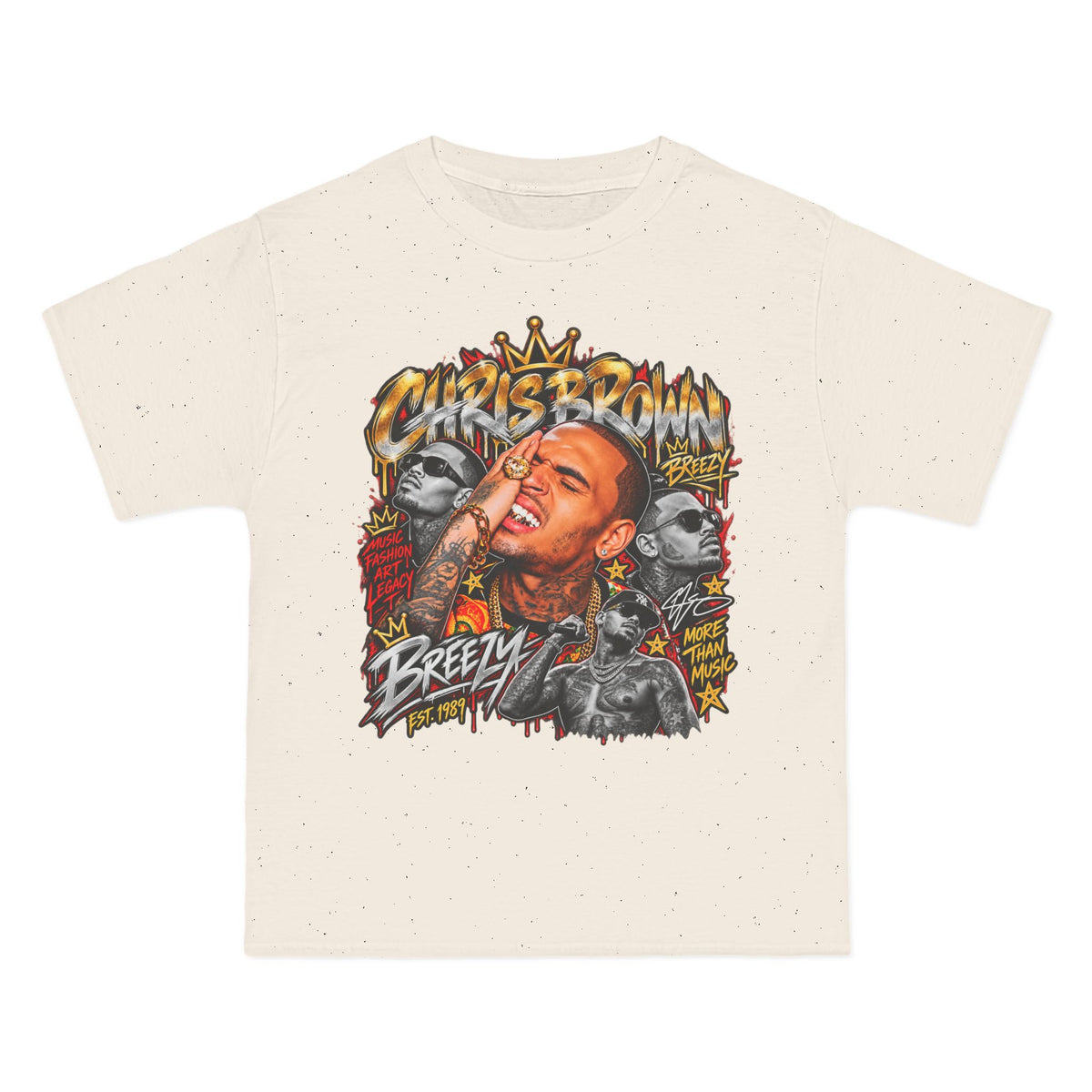 Chris Brown Portrait Graphic T-Shirt | Urban Hip Hop Music Tee