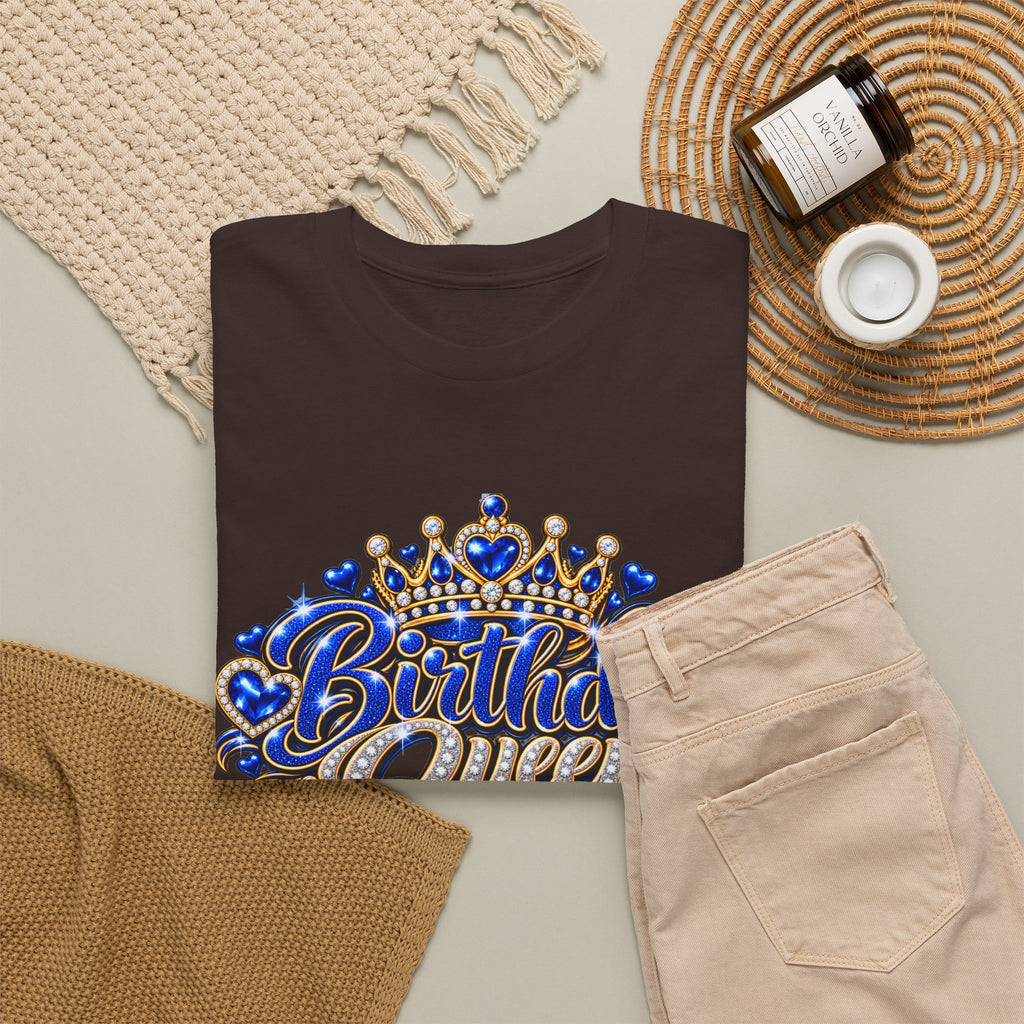 Birthday Blue Queen Crown Graphic Tee