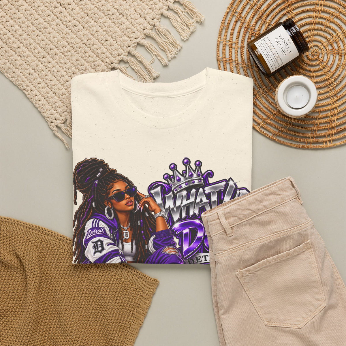 Detroit Queen what up doe Graphic Tee | Urban Streetwear, Purple Drip Art