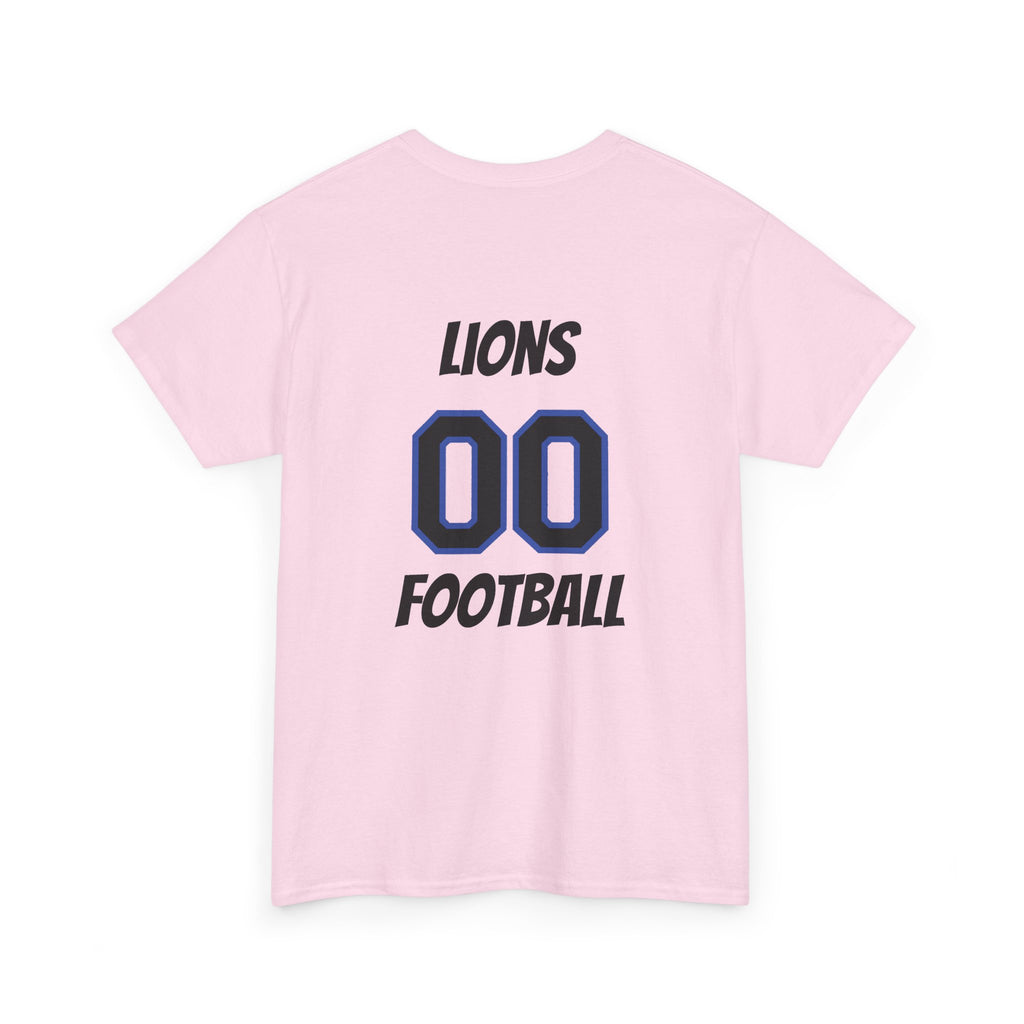 Detroit Lion Rider T-Shirt | Football Team Graphic Tee, Blue Mascot