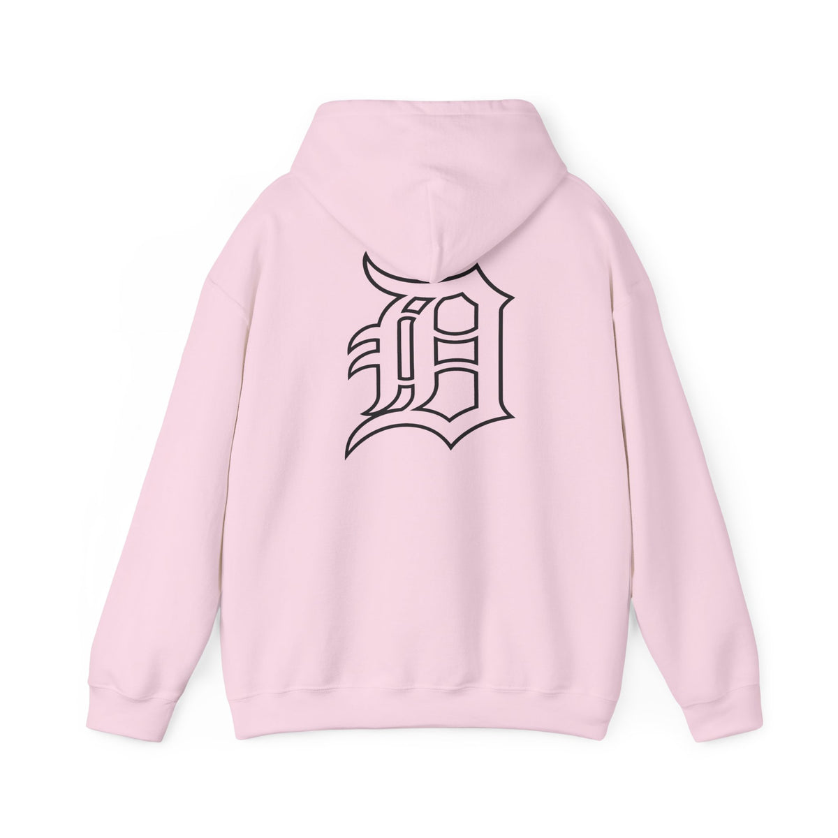 Detroit Basketball Graphic Hoodie | Vintage City Sports Logo, Front Collage Art