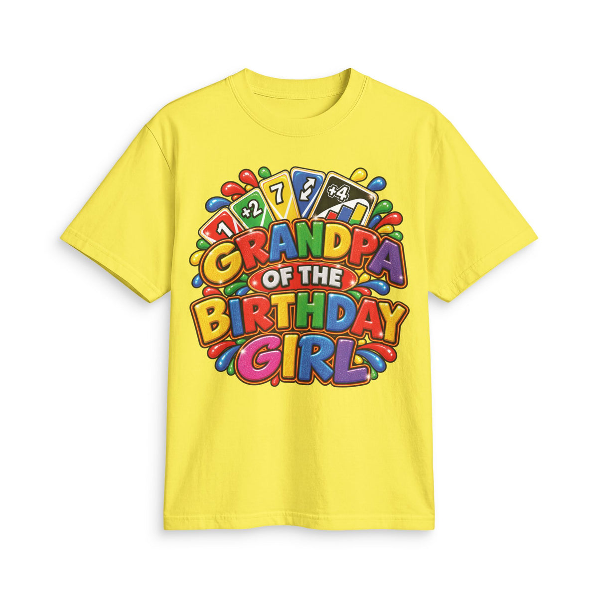 Grandpa of the Birthday Girl T-Shirt | Colorful Birthday Design