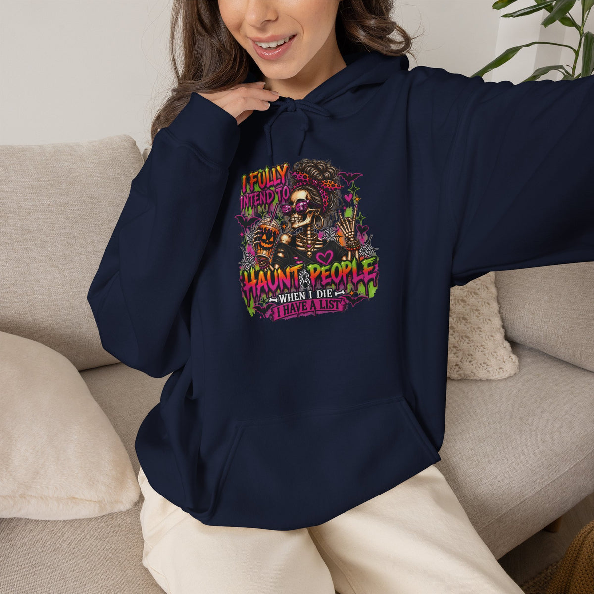 Haunt People Halloween Graphic Hoodie