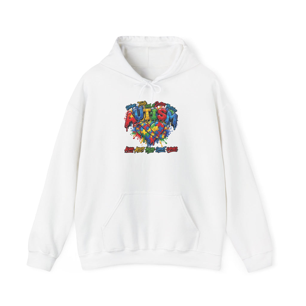 Autism Puzzle Heart hoodie | Pullover Sweatshirt with Colorful Puzzle Piece Design