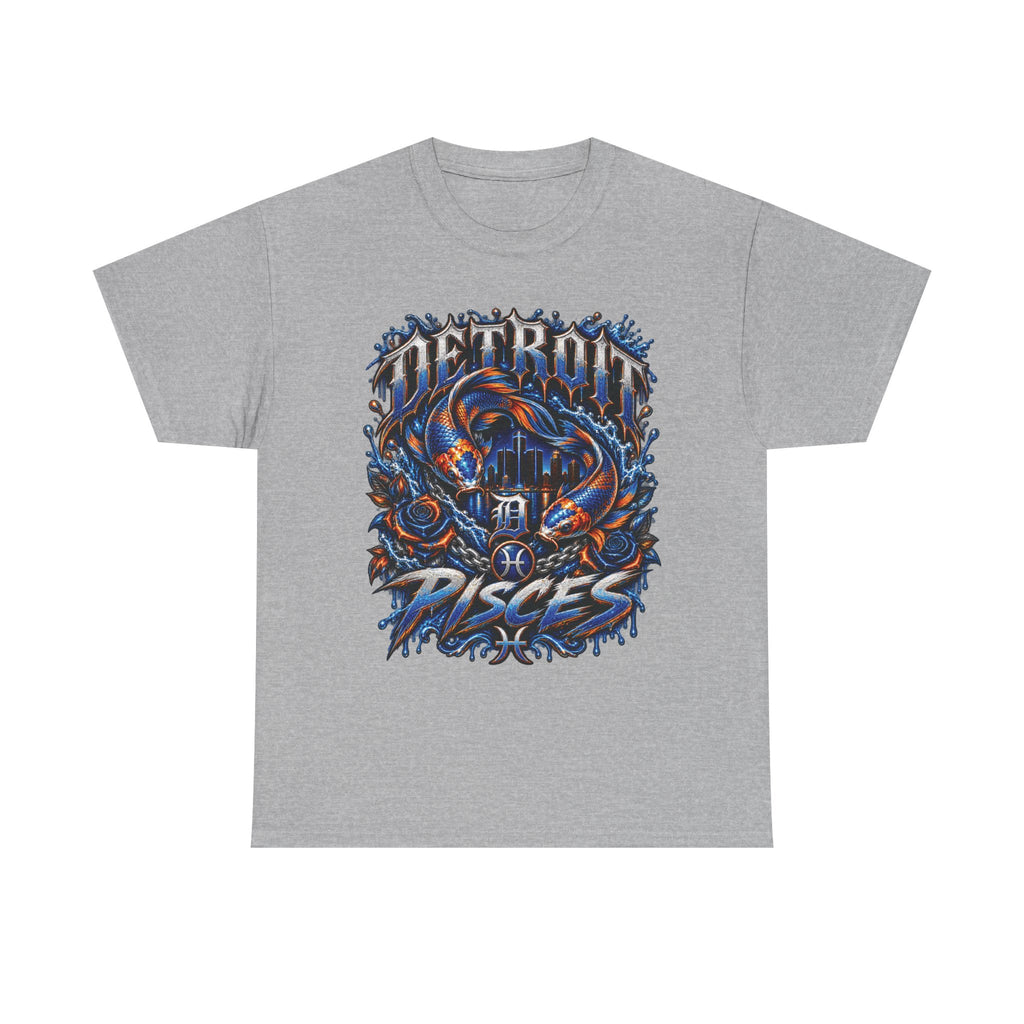 Detroit Pisces T-Shirt | Astrological Fish Detroit City Zodiac Design